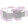 vidaXL 7-tlg. Garten-Sofagarnitur mit Kissen Beige Poly Rattan Akazie
