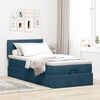 vidaXL Ottoman-Bett mit Matratze Dunkelblau 90x190 cm Samt