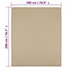 vidaXL Spannbettlaken 2 Stk. Jersey Taupe 180x200 cm Baumwolle