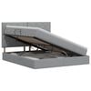 vidaXL Aufbewahrungsbett mit Matratze Hellgrau 180 x 200 cm Stoff
