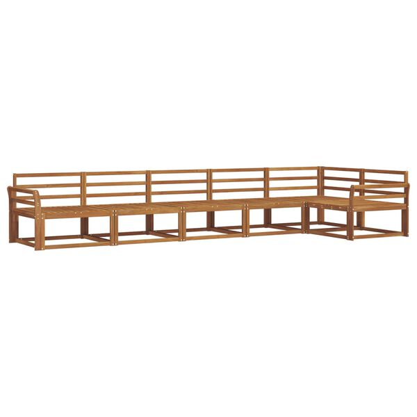 vidaXL Outdoor-Sofagarnitur 6 pcs Natur Massivholz Akazie