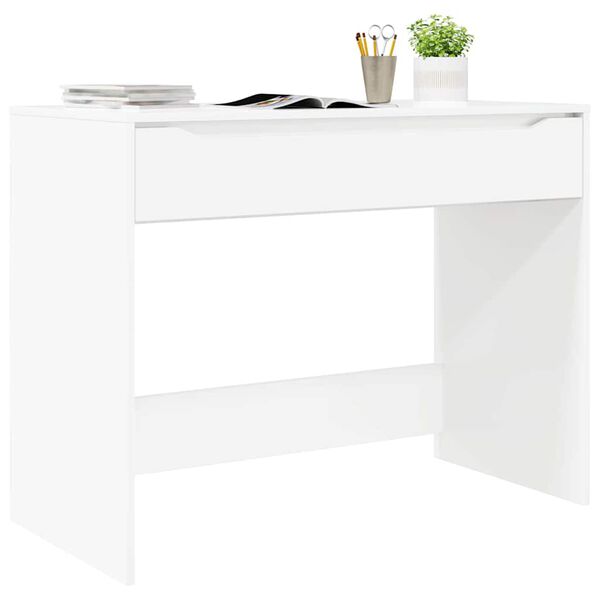 vidaXL Schreibtisch Hochglanz Wei&szlig; 100 x 50 x 78 cm Holzwerkstoff