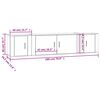 vidaXL 3-tlg. TV-Schrank-Set Weiß Holzwerkstoff