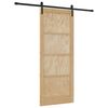 vidaXL Schiebet&uuml;r Nat&uuml;rlich und Schwarz 86 x 211 cm