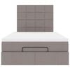 vidaXL Ottoman-Bett mit Matratze & LEDs Taupe 120x200 cm Stoff