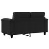 vidaXL 2-Sitzer-Sofa Schwarz 120 cm Mikrofasergewebe