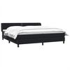 vidaXL Boxspringbett mit Matratzen Schwarz 180x210 cm Samt