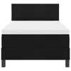 vidaXL Boxspringbett mit Matratze Schwarz 90 x 200 cm Stoff
