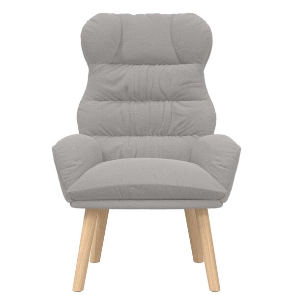 vidaXL Sessel Hellgrau 69 x 74 x 93 cm Sherpa-Stoff