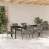 vidaXL Garten Essgruppe mit Kissen 7 pcs Grau Poly-Rattan