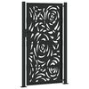 vidaXL Gartentor Schwarz 100x175 cm Stahl Flammendesign