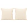 vidaXL 2-Sitzer-Sofa mit Kissen Creme 120 cm Samt