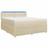 vidaXL Boxspringbett mit Matratze Creme 140 x 200 cm Stoff