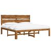 vidaXL Doppelbettgestell mit Kopfteil ROSTOCK Natur 193 x 203 cm