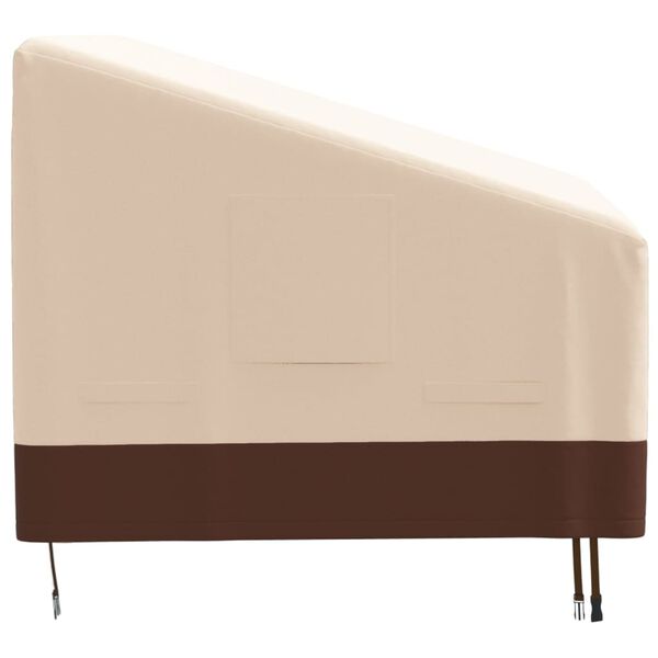 vidaXL Abdeckung für 2-Sitzer-Bank Beige 137x97x48/74 cm 600D Oxford