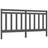 vidaXL Kopfteil Grau 186x4x100 cm Massivholz Kiefer