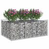vidaXL Gabionen Hochbeet Silber 150 x 100 x 60 cm Verzinkter Stahl