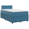 vidaXL Boxspringbett mit Matratze Dunkelblau 120 x 200 cm Samt