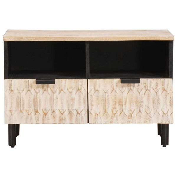 vidaXL TV-Schr&auml;nk Wei&szlig;e gewaschene Oberfl&auml;che 70 x 33 x 46 cm