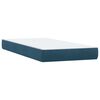 vidaXL Boxspringbett mit Matratze & LED Dunkelblau 80x220 cm Samt
