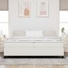 vidaXL Boxspringbett Creme 200 x 200 cm Cordstoff