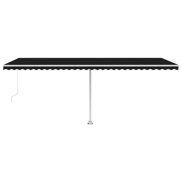 vidaXL Markise Manuell Einziehbar mit LED 600x350 cm Anthrazit