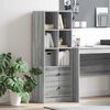 vidaXL Highboard mit Schubladen Graues Sonoma 45,5 x 34 x 127 cm