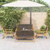vidaXL Gartenstühle mit Tisch 5 pcs Grau Massivholz Akazie