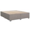 vidaXL Boxspringbett mit Matratze Taupe 180x200 cm Stoff