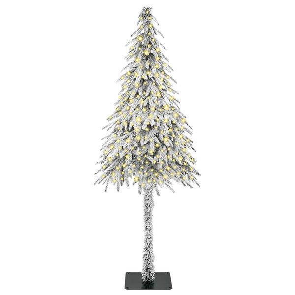vidaXL Weihnachtsbaum mit 300 LEDs Wei&szlig; 210 cm PE und Stahl