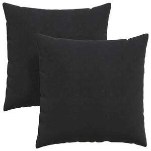 vidaXL Sofakissen 2 St&uuml;ck Schwarz 60 x 60 cm Cordstoff