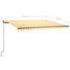 vidaXL Standmarkise Automatisch 400x300 cm Gelb/Weiß