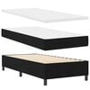 vidaXL LED Boxspringbett mit Matratze Schwarz 100 x 200 cm Stoff