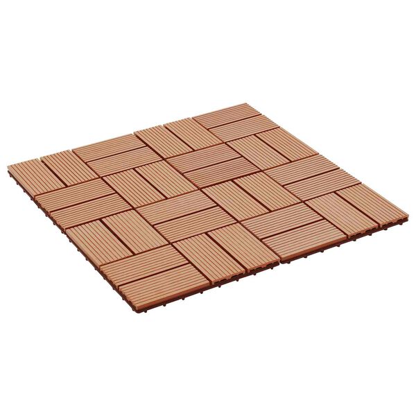 vidaXL Terrassenfliese 11 pcs Teak 30 x 30 cm WPC