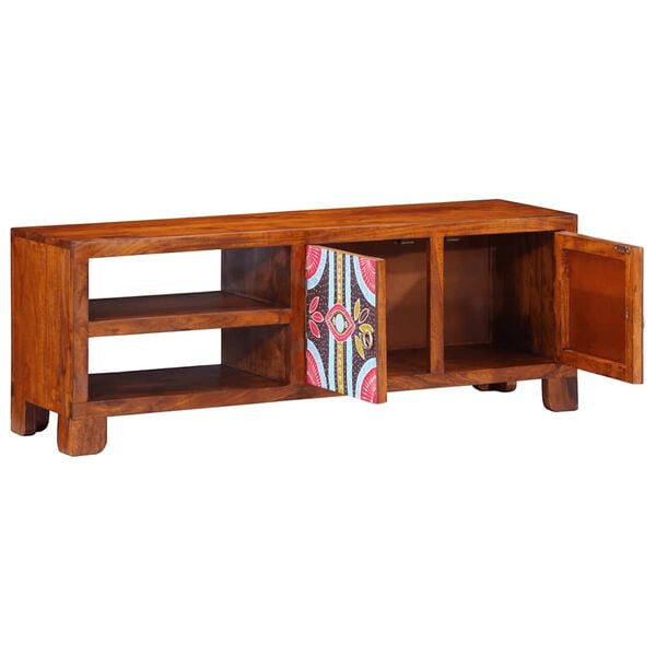 vidaXL TV-Schrank Mehrfarbig 110x30x40 cm Massivholz Akazie