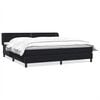 vidaXL Boxspringbett mit Matratzen Schwarz 180x210 cm Samt