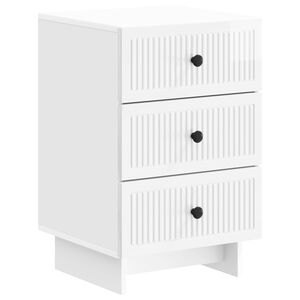 vidaXL Nachttisch Hochglanz Wei&szlig; 43 x 41 x 66,5 cm Holzwerkstoff
