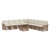 vidaXL Gartensofa-set 10 pcs Beige Poly-Rattan