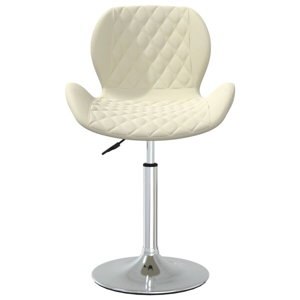 vidaXL Esszimmerstuhl Drehbar Creme Samt