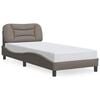 vidaXL Bettgestell ohne Matratze "Hvar" Taupe 80x200 cm Stoff