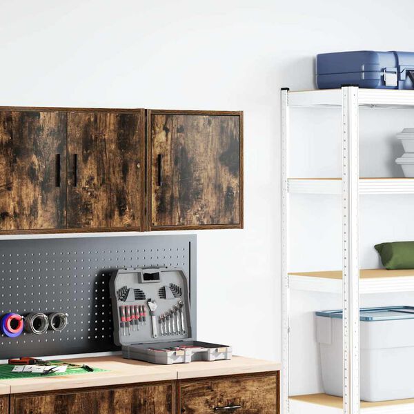 vidaXL Garagen-Wandschrank R&auml;uchereiche Holzwerkstoff