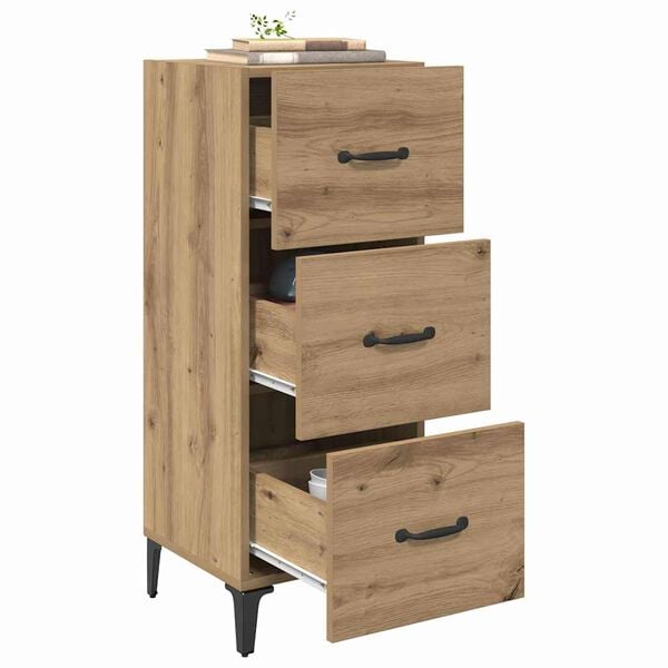 vidaXL Sideboard Artisan-Eiche 34,5 x 34 x 90 cm Holzwerkstoff