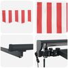 vidaXL Einziehbare Markise Rot und Wei&szlig; 300 x 250 cm