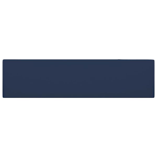 vidaXL Badezimmer-Waschbecken mit Überlauf Keramik Dunkelblau