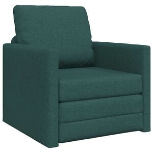 vidaXL Schlafsofa 60cm Dunkelgr&uuml;n Stoff