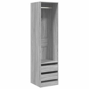 vidaXL Kleiderschrank mit Schubladen Grau Sonoma 50x50x200 cm