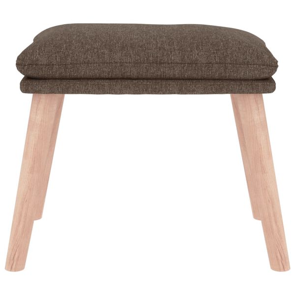vidaXL Fu&szlig;hocker Taupe 45x29,5x35 cm Stoff
