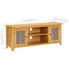 vidaXL TV-Schrank 120x35x48 cm Eiche Massivholz