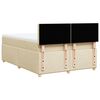 vidaXL Boxspringbett mit Matratze Creme 140x200 cm Stoff