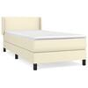 vidaXL Boxspringbett mit Matratze Creme 80x200 cm Kunstleder